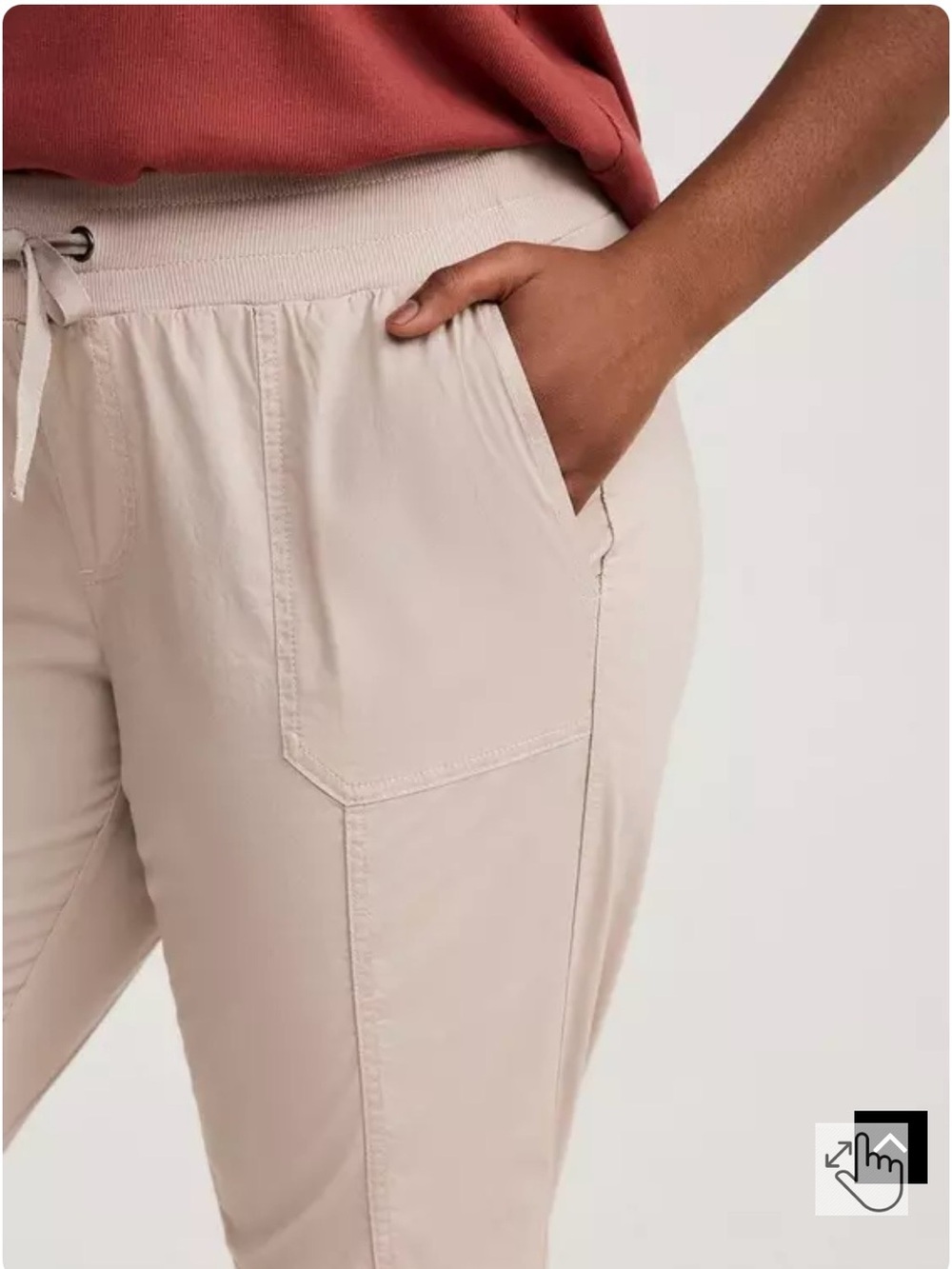 Torrid Pull On Convertible Poplin Crop Pant Size 6 NWT - Picture 4 of 8